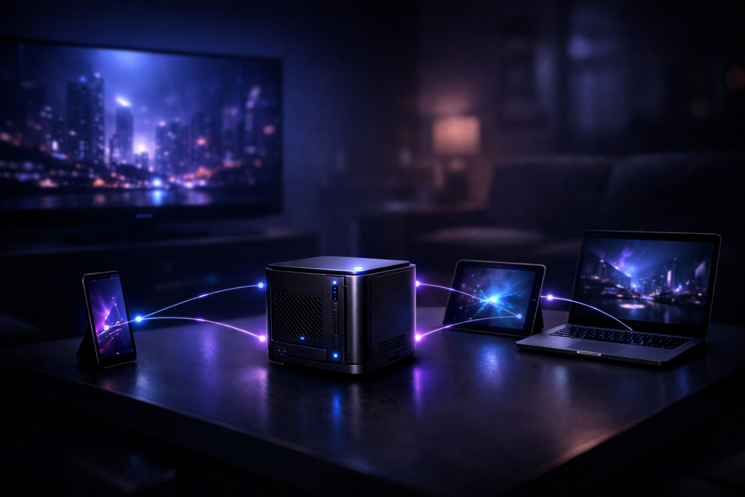 Obsydia personal server on a desk